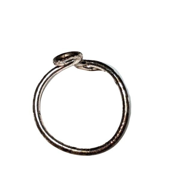 Adjustable Silver Infinity Knot Open Ring Size 5.5 A125 - Picture 3 of 6